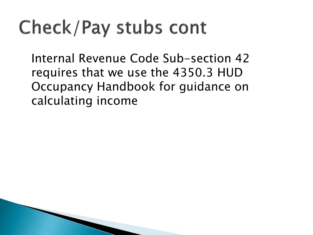 internal revenue code sub section 42 requires