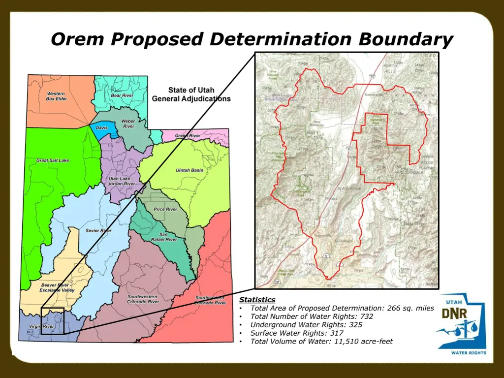 orem proposed determination boundary