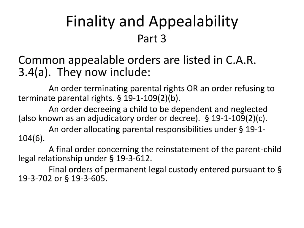 finality and appealability part 3