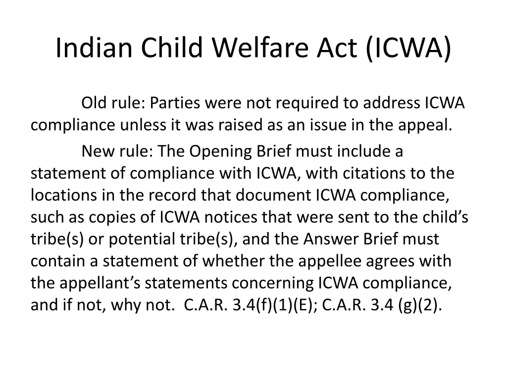 indian child welfare act icwa