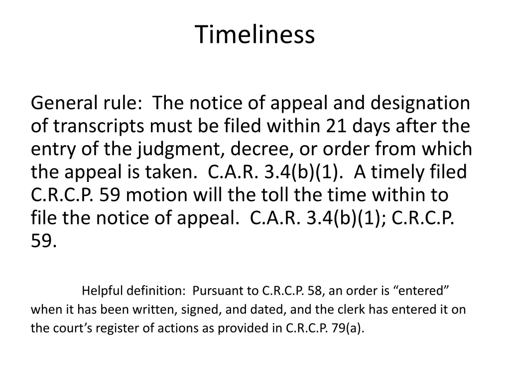 timeliness