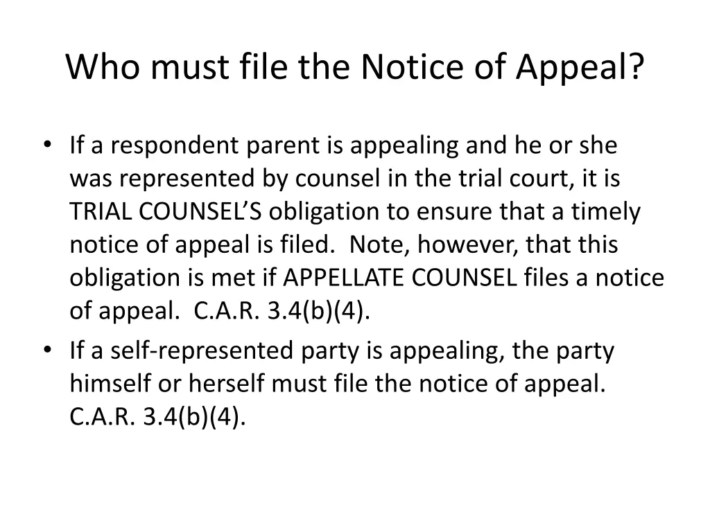 who must file the notice of appeal