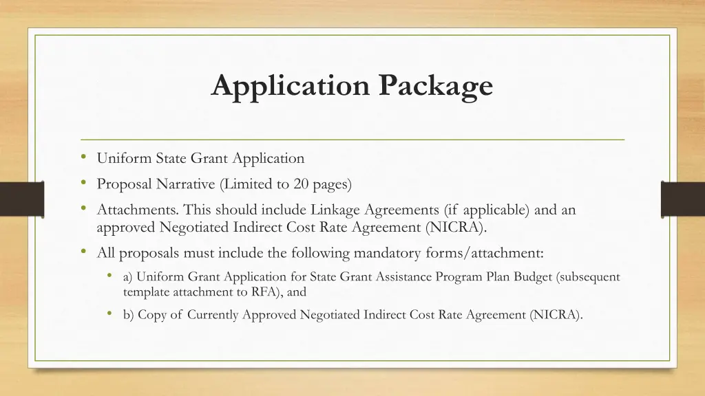 application package