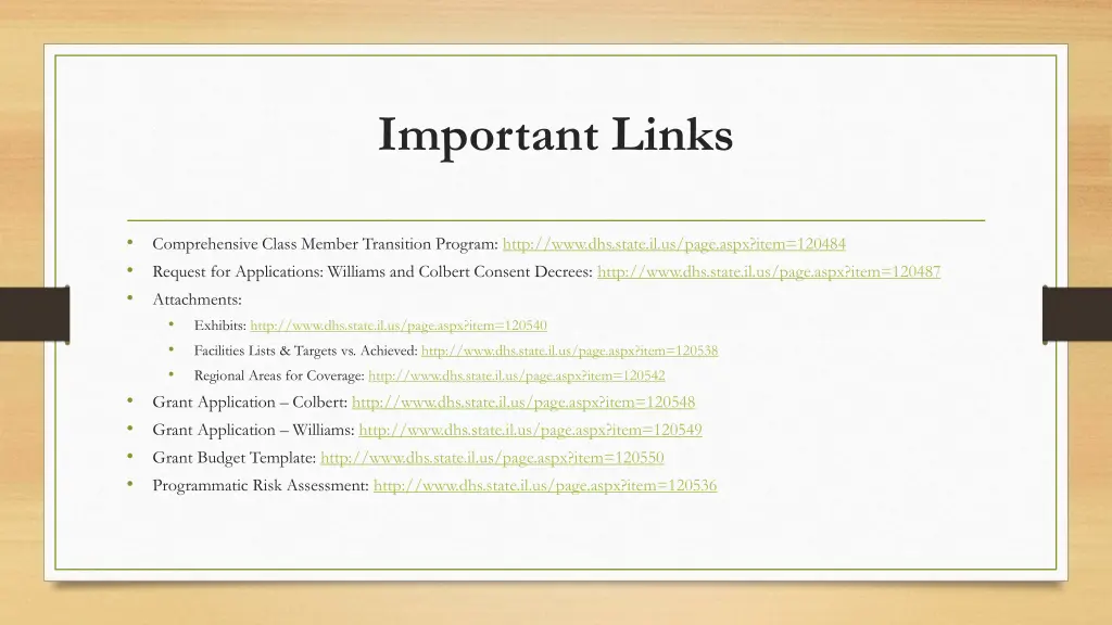 important links