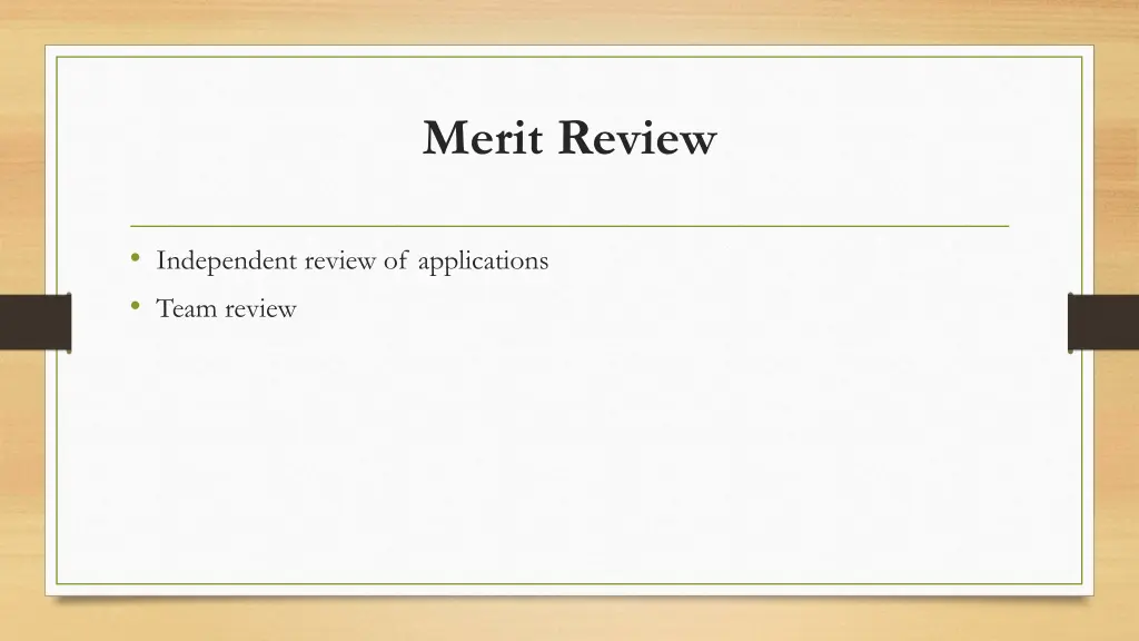 merit review 1