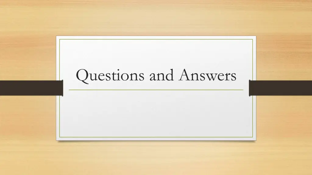 questions and answers