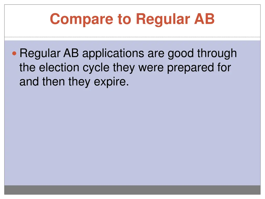 compare to regular ab 2