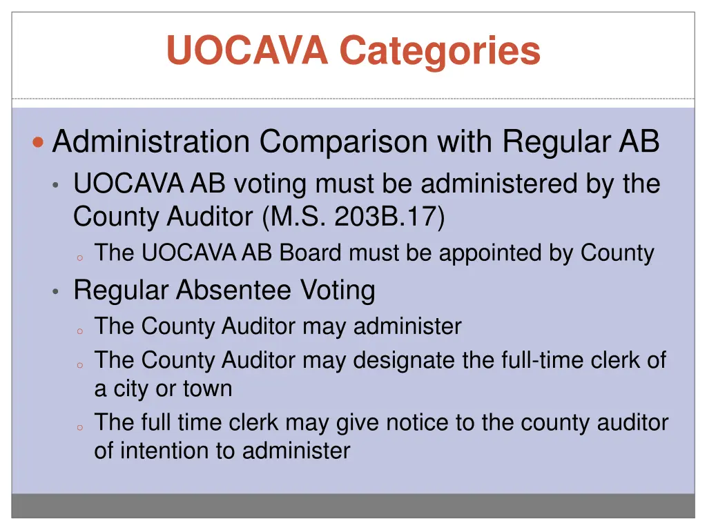 uocava categories