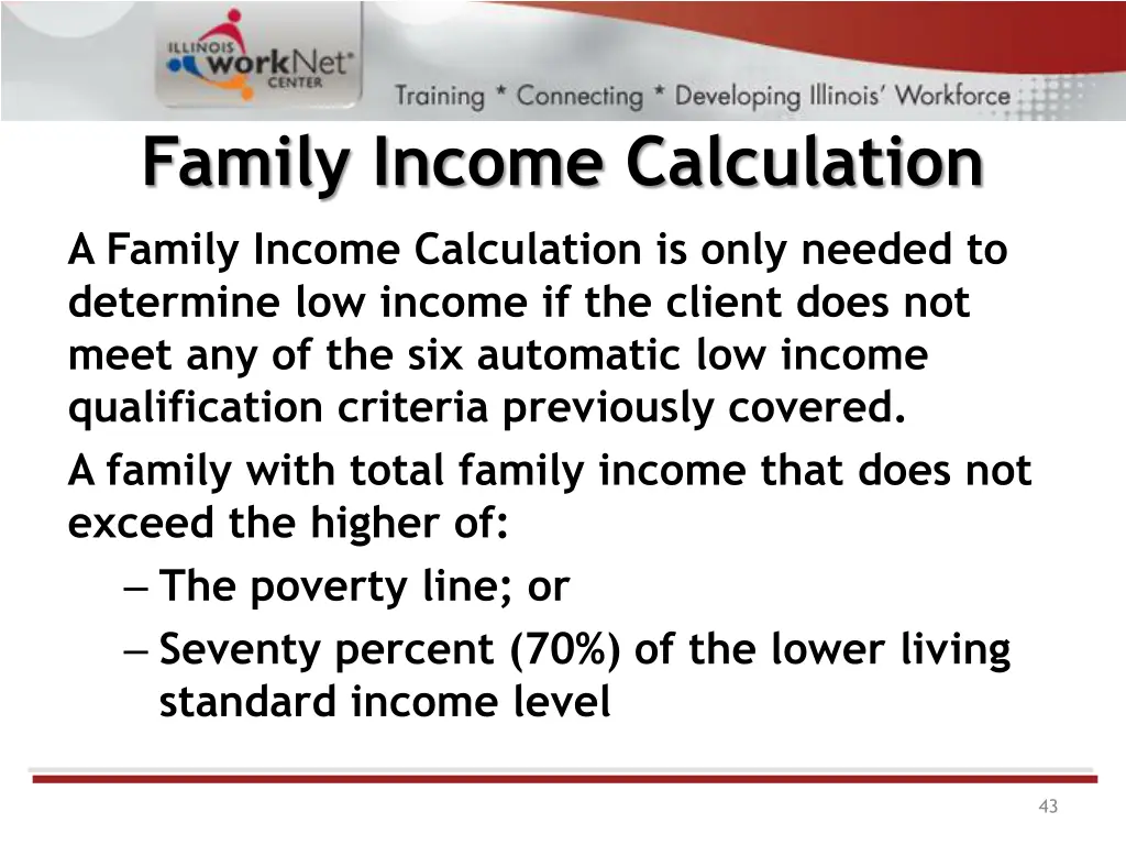 family income calculation