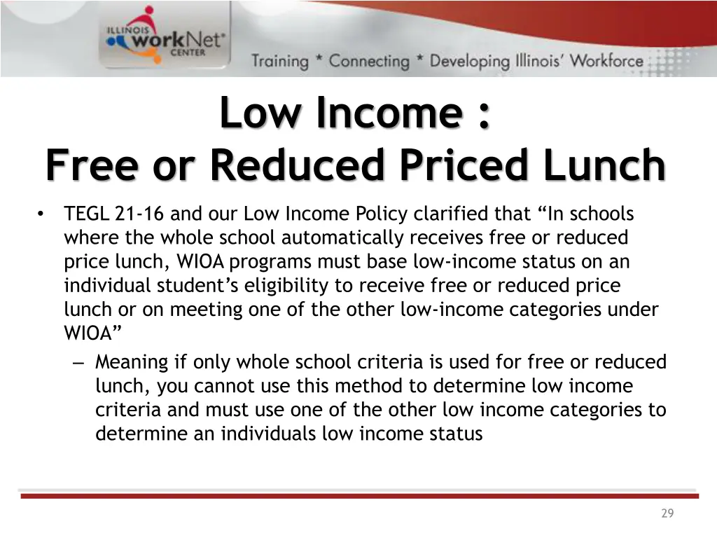 low income 1