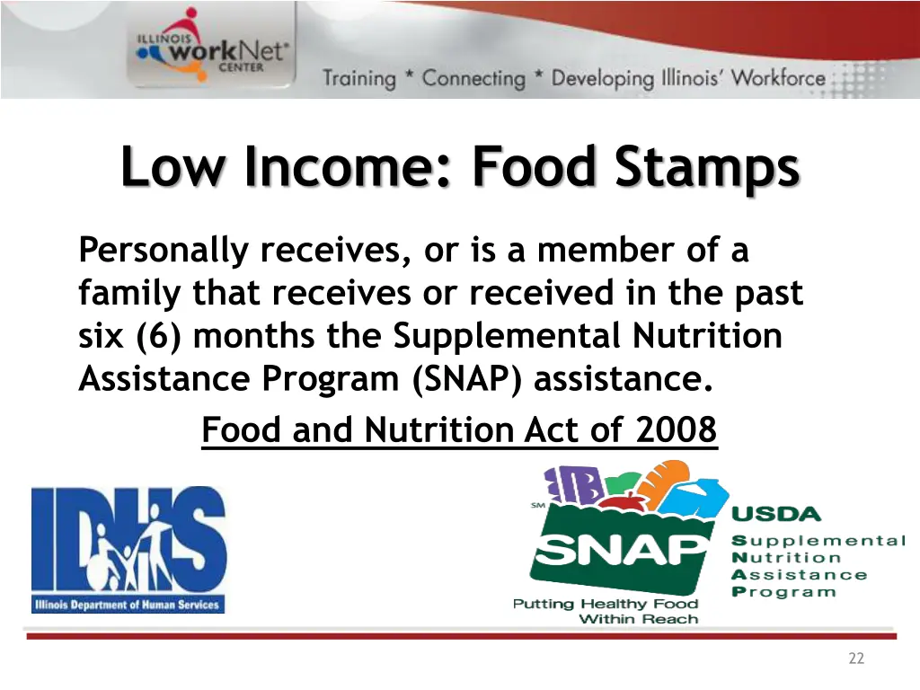 low income food stamps