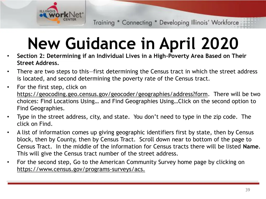 new guidance in april 2020 section 2 determining