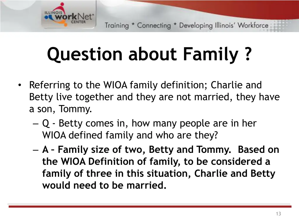question about family 1