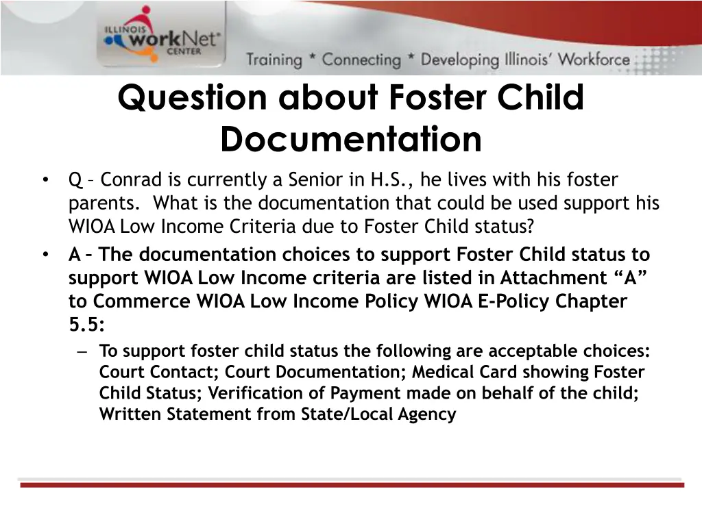 question about foster child documentation 1