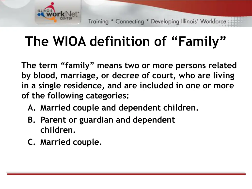 the wioa definition of family 1