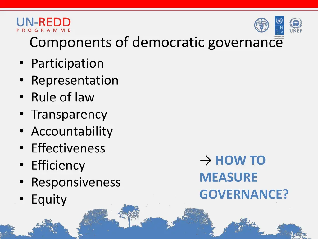 components of democratic governance participation