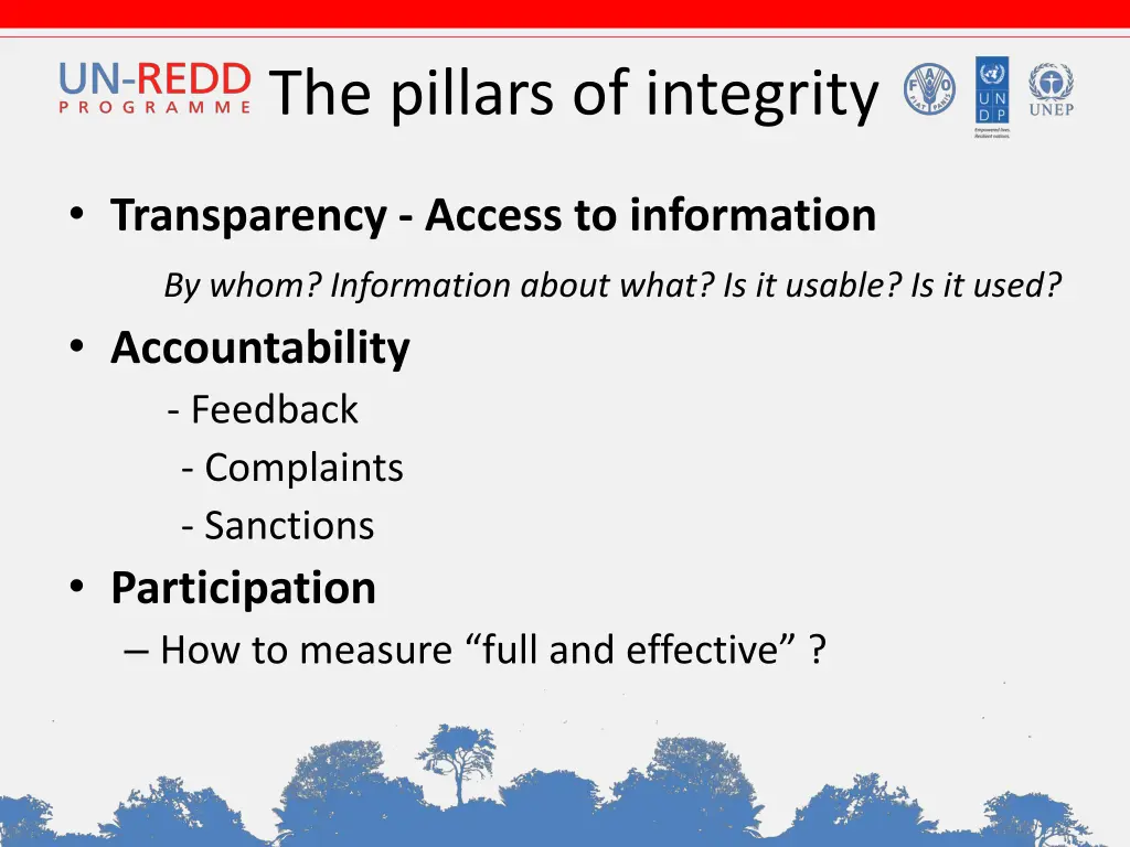 the pillars of integrity