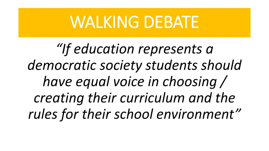 walking debate walking debate