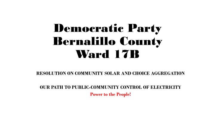 democratic party bernalillo county ward 17b
