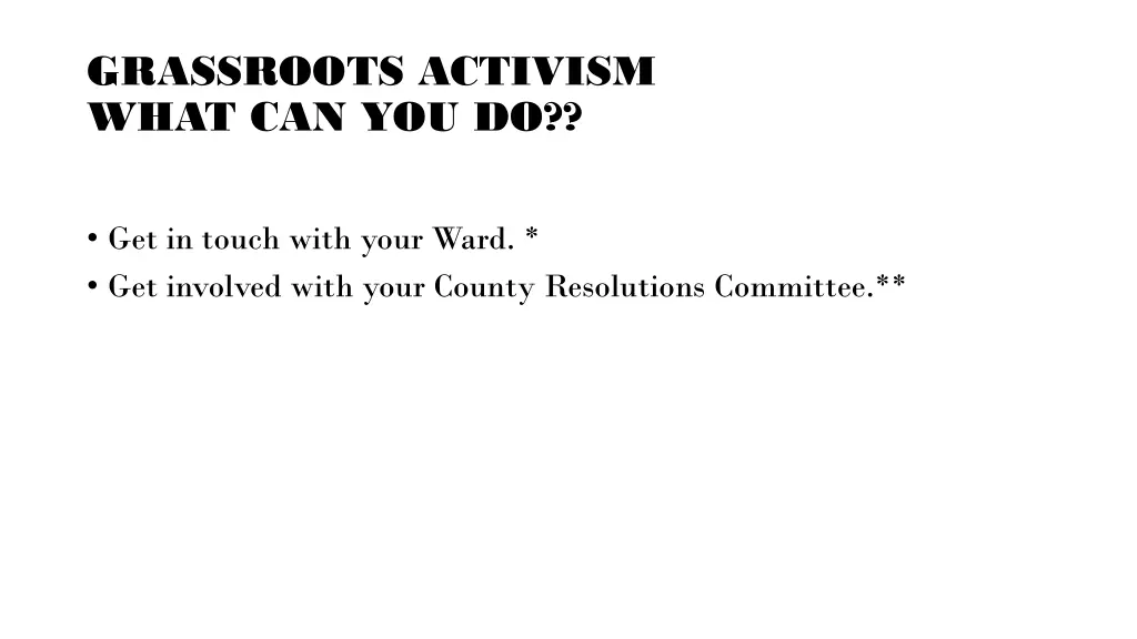 grassroots activism what can you do