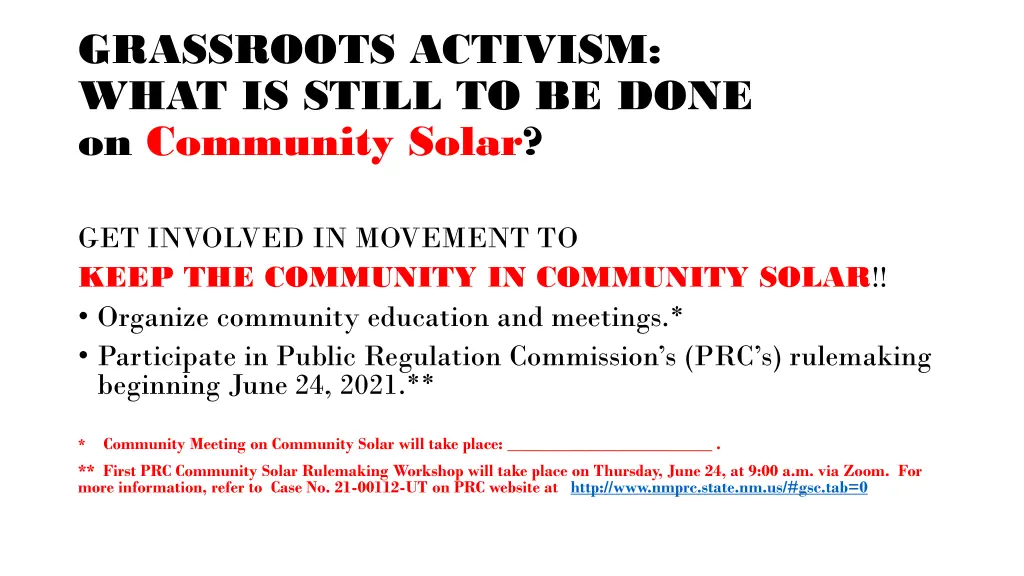 grassroots activism what is still to be done