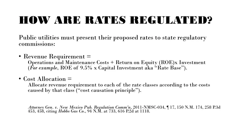 how are rates regulated