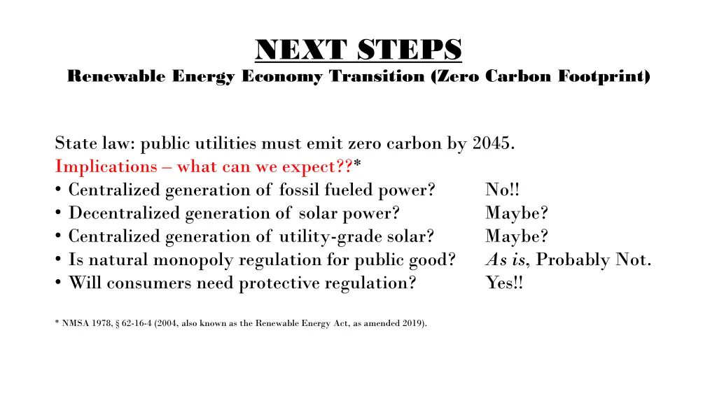next steps