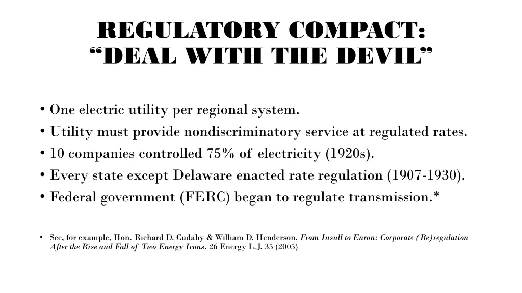 regulatory compact deal with the devil