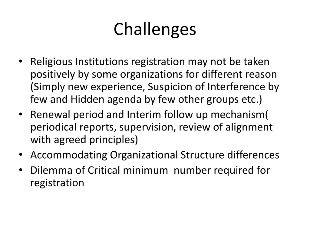 challenges