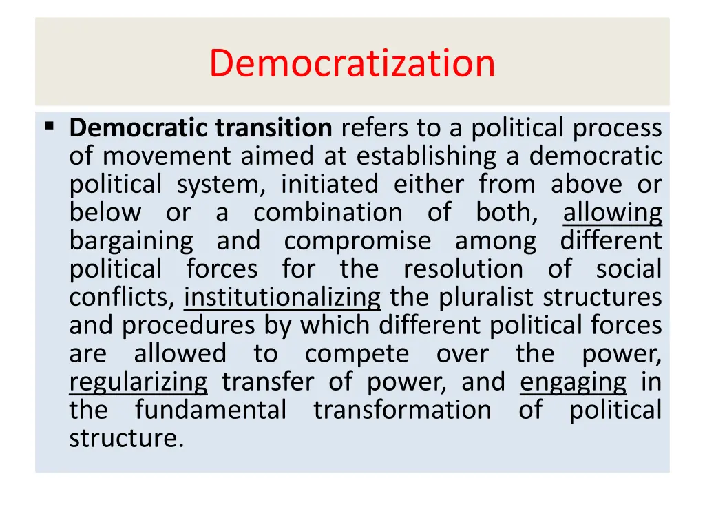 democratization