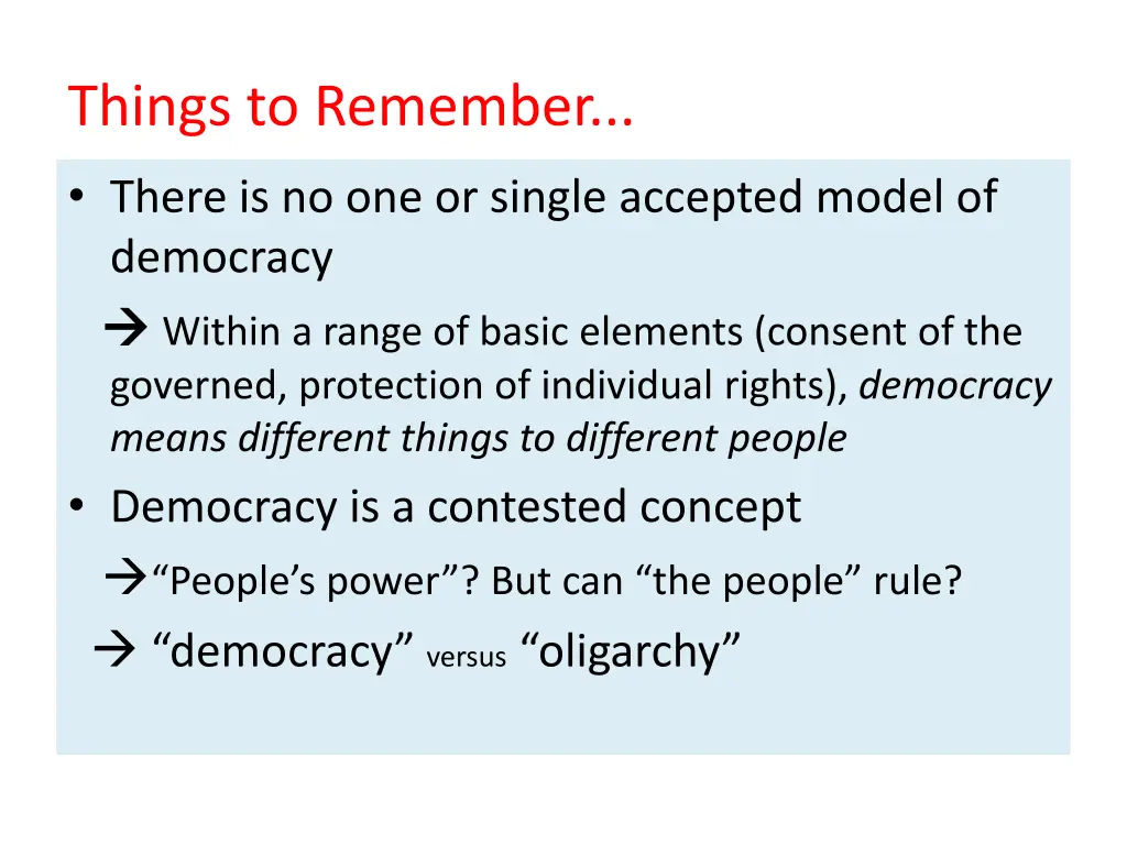 things to remember
