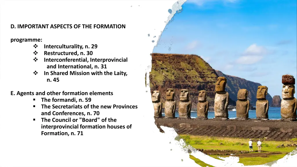 d important aspects of the formation