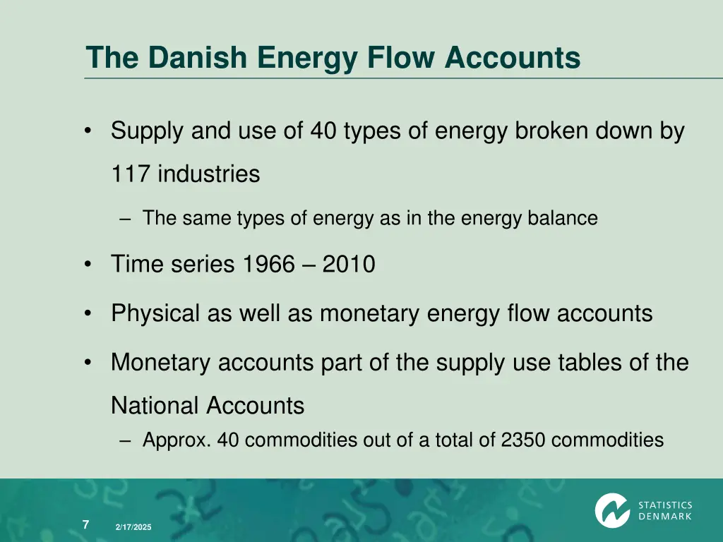 the danish energy flow accounts