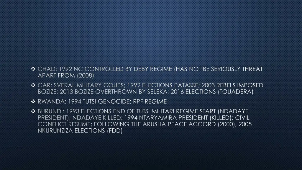 chad 1992 nc controlled by deby regime