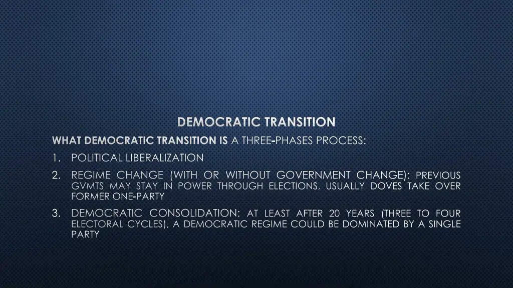 democratic transition