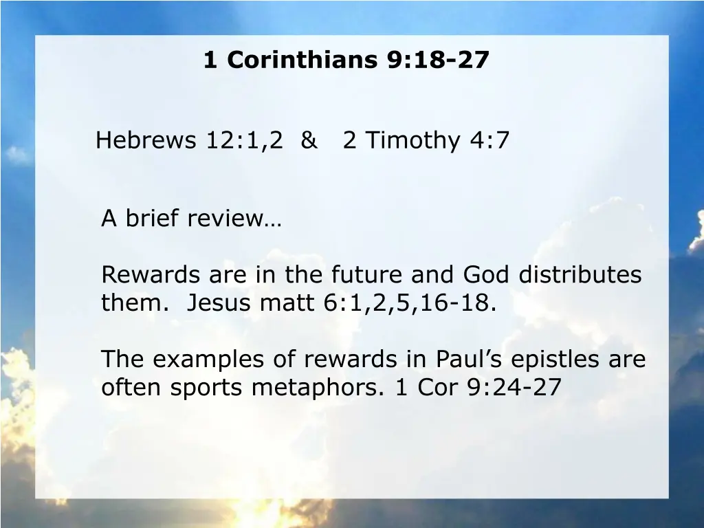 1 corinthians 9 18 27