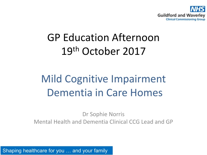 gp education afternoon 19 th october 2017