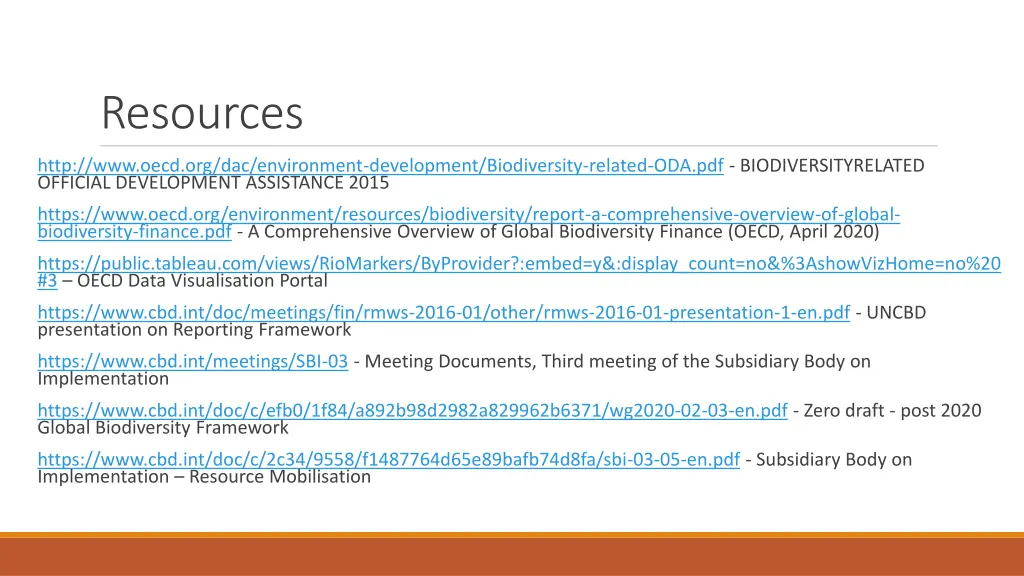 resources