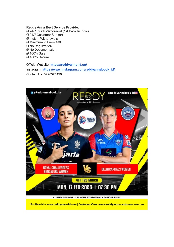reddy anna best service provide 24 7 quick