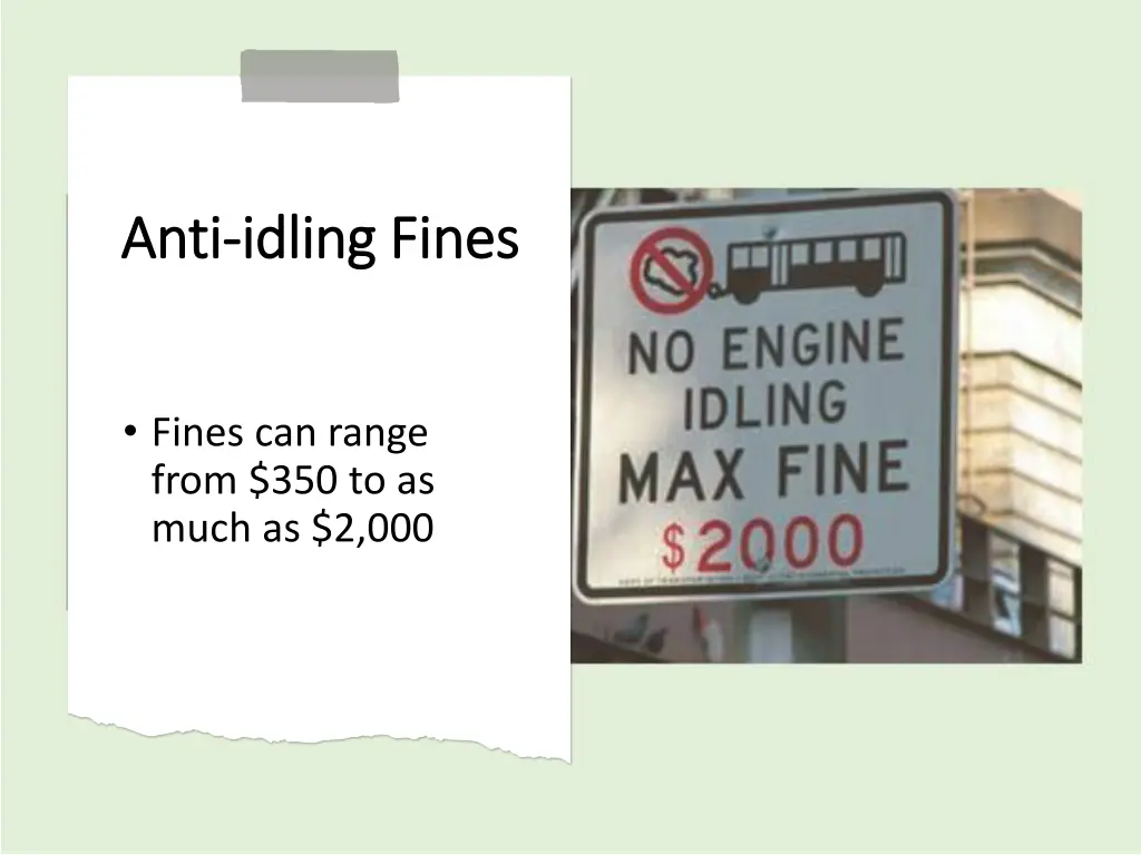 anti anti idling fines idling fines