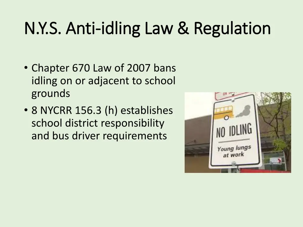 n y s anti n y s anti idling law regulation