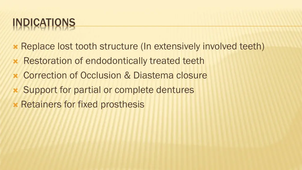 indications