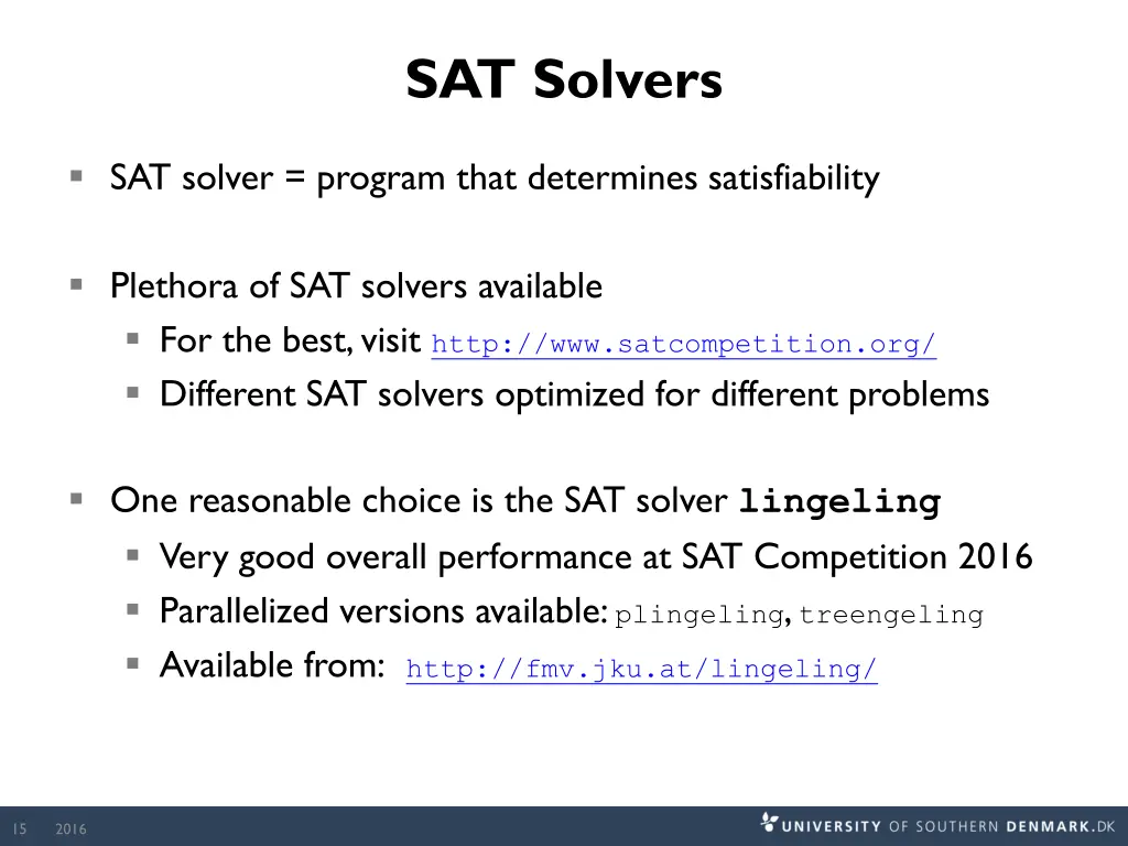 sat solvers