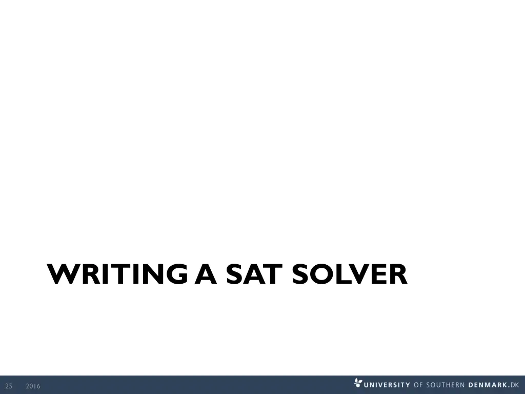 writing a sat solver