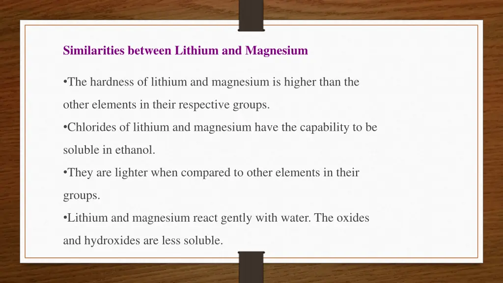 similarities between lithium and magnesium