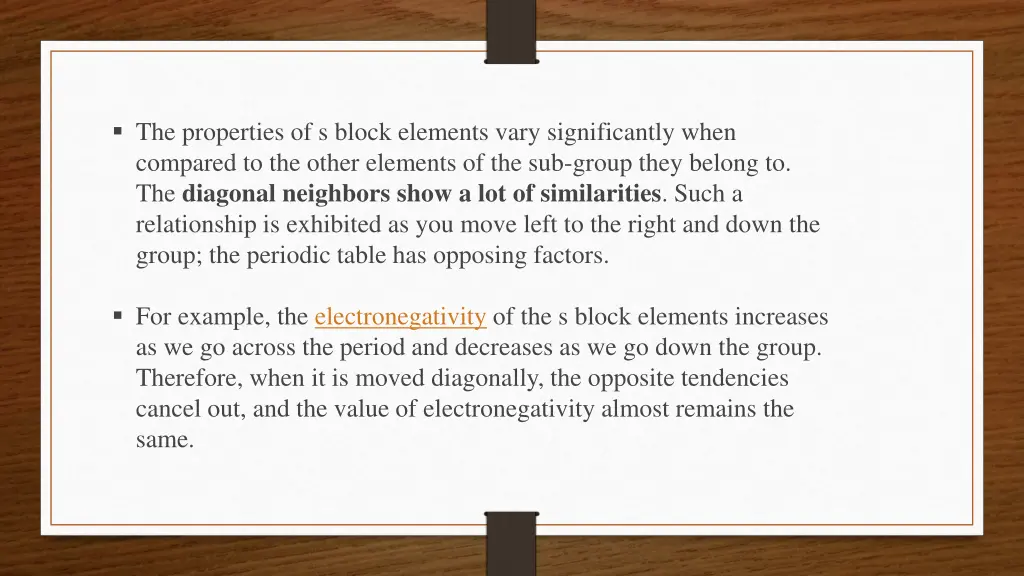 the properties of s block elements vary