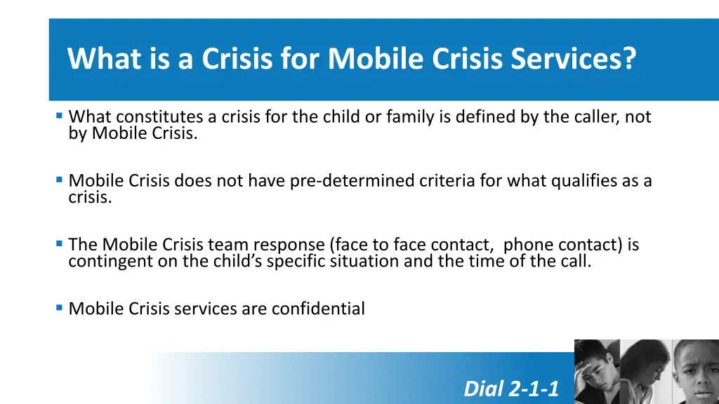 what is a crisis for mobile crisis services