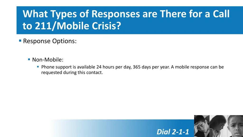what types of responses are there for a call 1