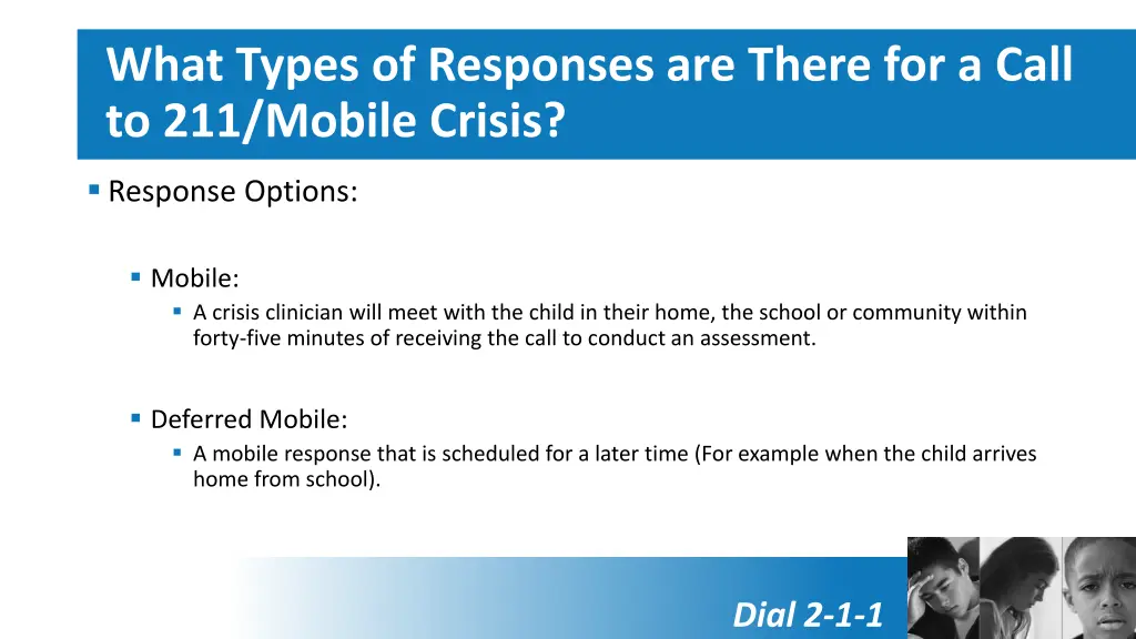 what types of responses are there for a call