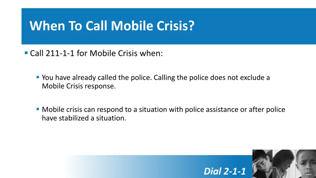 when to call mobile crisis 1
